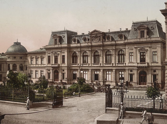 The royal palace in Bucharest, c.1890-1906. Library of Congress. Public Domain.